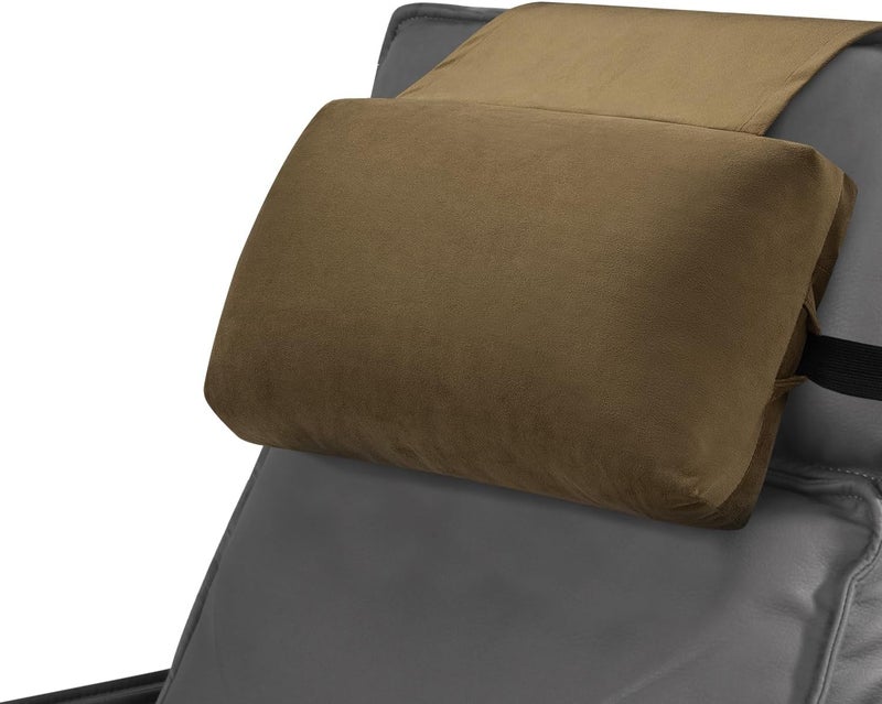 SofGlowly Head Recliner Pillow Adjustable Shredded Memory Foam Headrest Pillow for Recliners,Non-Slip Velvet Cushion for Pain Relief Neck Support Pillow for Travel Home Recliner Sofa Armchair (Brown) - Image 2